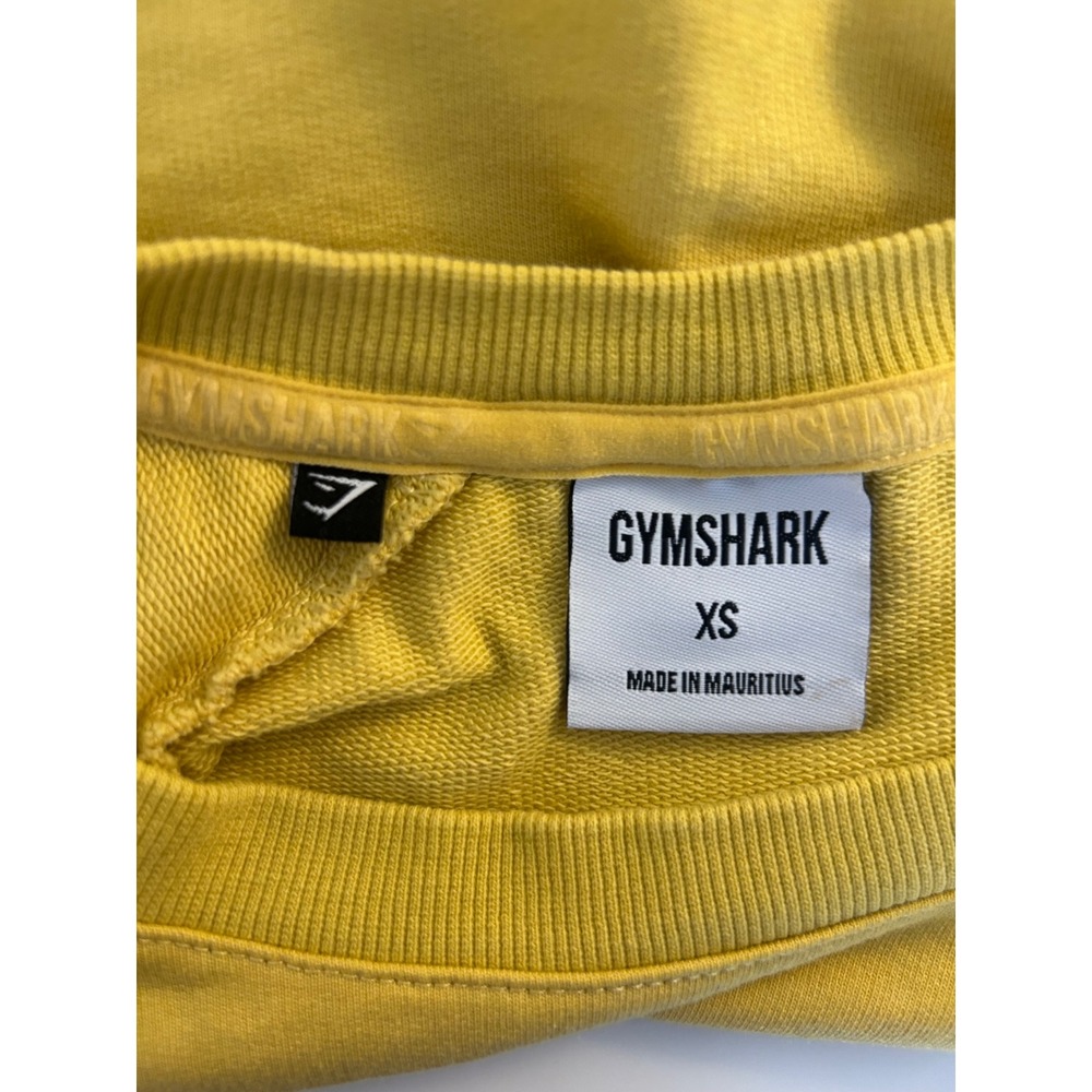 Gymshark Women's Yellow Logo Cropped Long Sleeve Sweatshirt Size XS - Picture 5 of 6